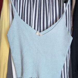 Emory Park Sky Blue Ribbed Camisole